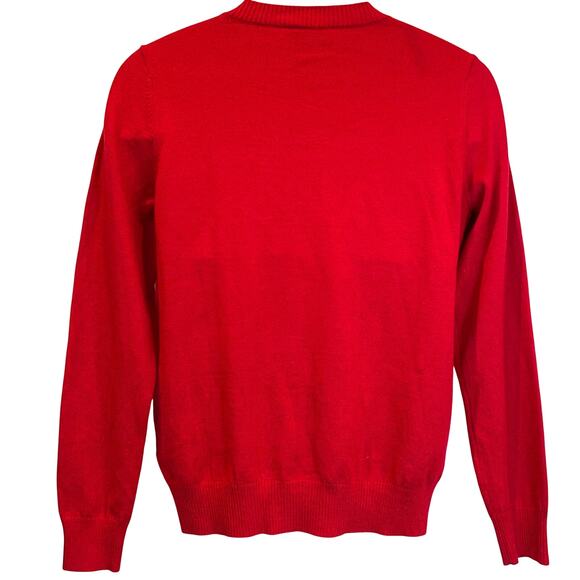 Calligraphie CHEERS Rhinestone Holiday Christmas Sweater Size Medium - Picture 3 of 5